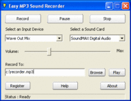 Easy MP3 Sound Recorder screenshot